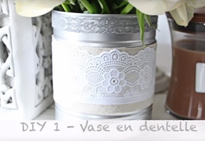 Vase en dentelle tutoriel