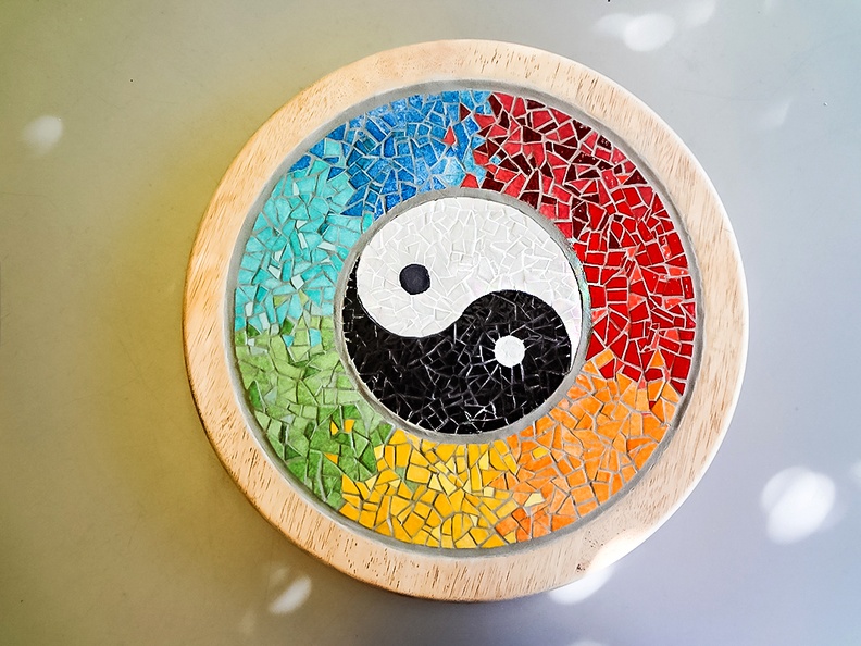 mosaïque Ying et yang