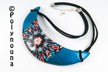 Collier sautoir bleu