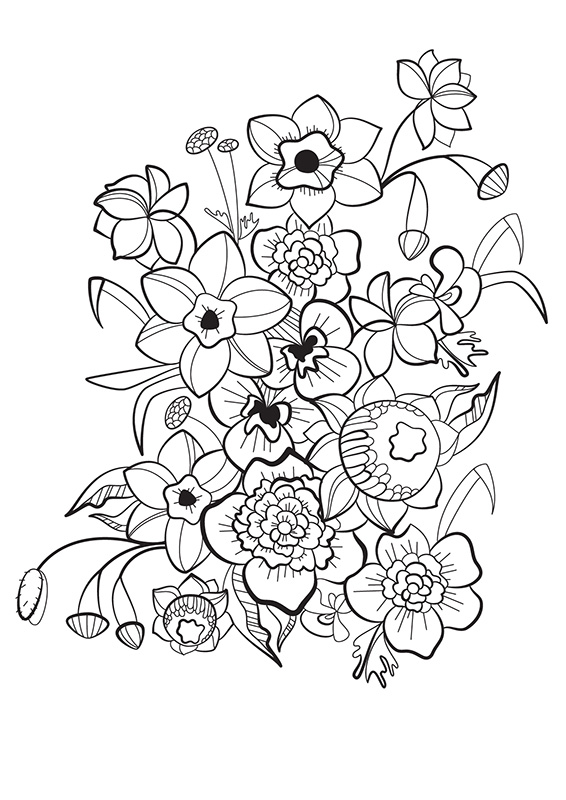 Coloriage fleuri creapassions