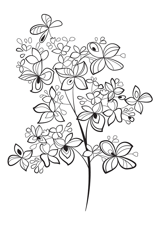 Coloriage fleuri creapassions