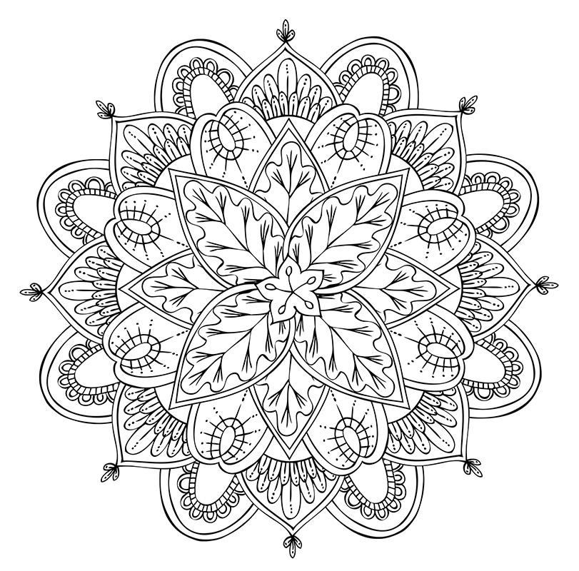 mandala feuillage