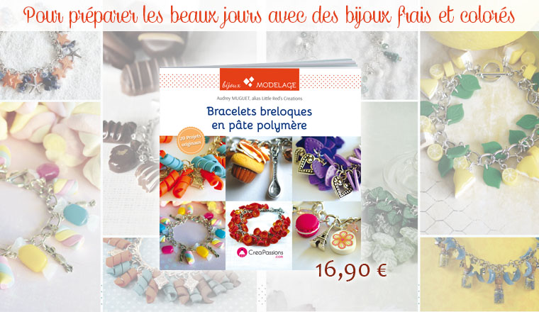 bracelets breloques en pâte de polymères