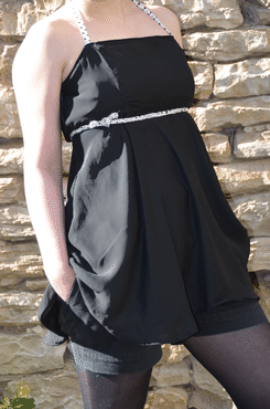 Robe noire cousue main