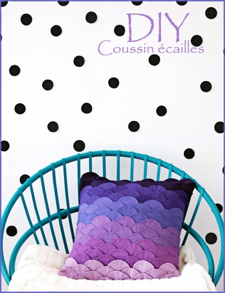 tutoriel coussin écaille