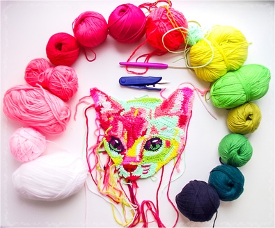 chat en crochet