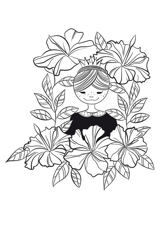 Princesse aux fleurs