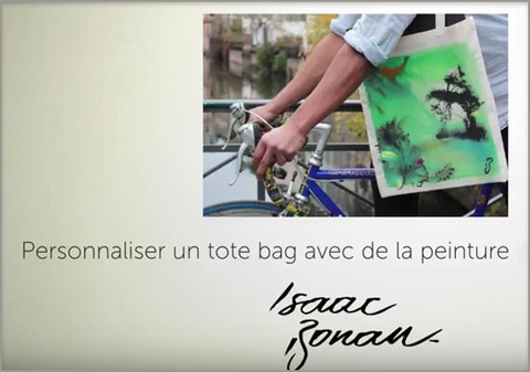 Personnaliser un tote bag avec Isaac Bonan