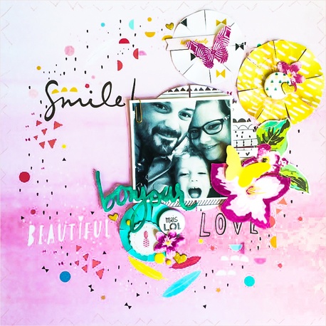 scrapbooking smile and love