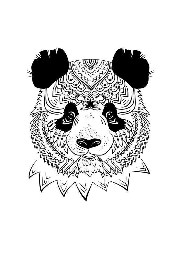 Panda à colorier