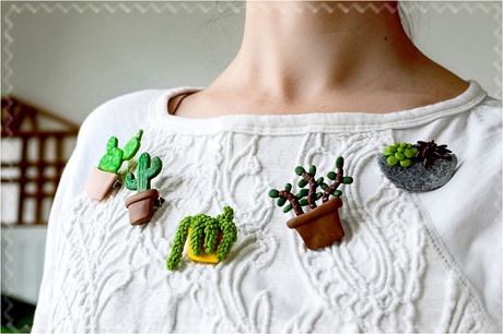 Broches cactus diy