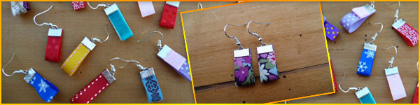 Tutoriels boucles d'oreilles ruban