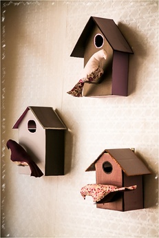 des nids d'oiseau de décoration