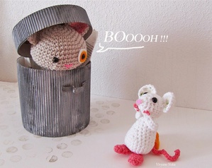 Chat et souricette au crochet-Vivyane Veka pour  Créapassions