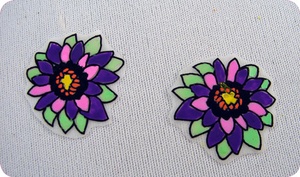 Tutoriel boucles d'oreilles fleuries 03