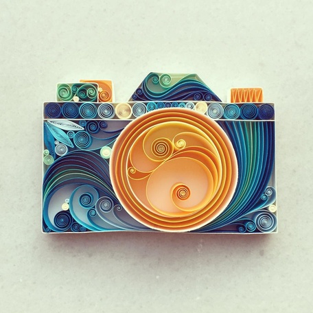 Appareil photo en quilling