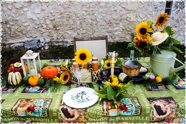 Table de décoration de l'été