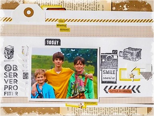 Portrait de famille en scrapbooking