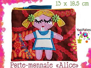 porte-monnaie Alice au pays des merveilles