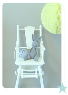 Lapin crochet gris