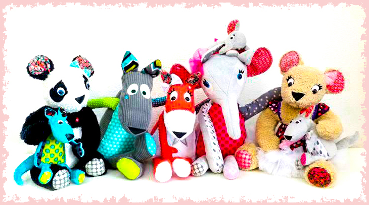 Des peluches doudous d'animaux