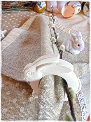 range-serviette lapin