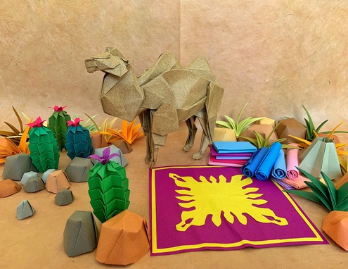 chameau en origami