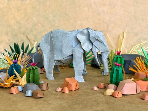origami d'elephant