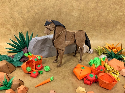 beau cheval en origami